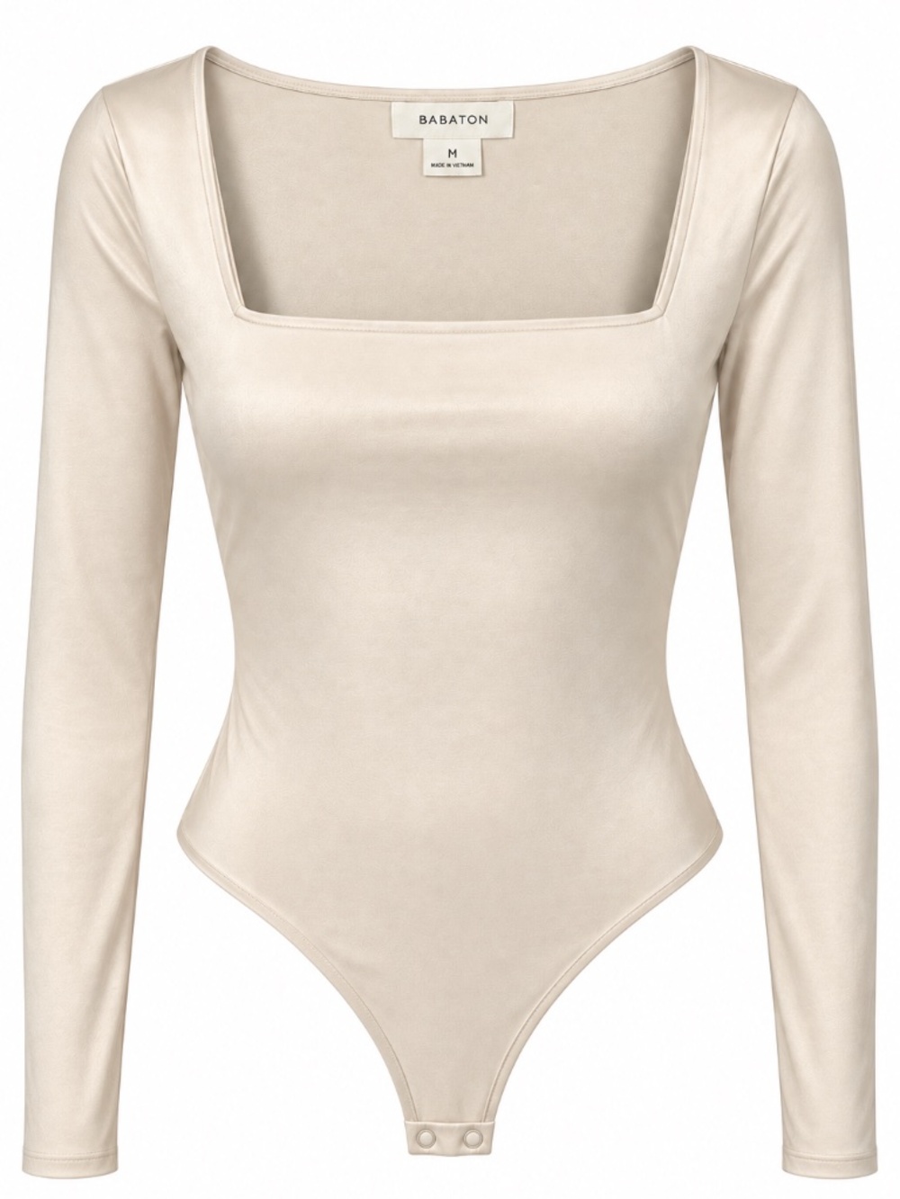 Satinette Squareneck Longsleeve Bodysuit